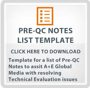 Pre-QC Notes List Template